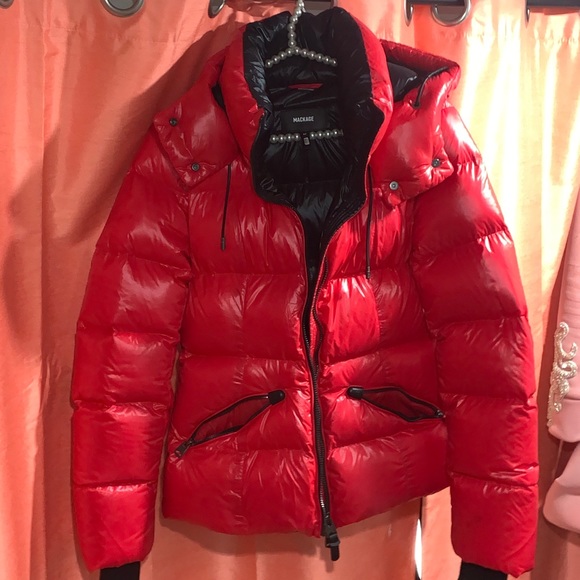 Red Madalyn Mackage Jacket Small 